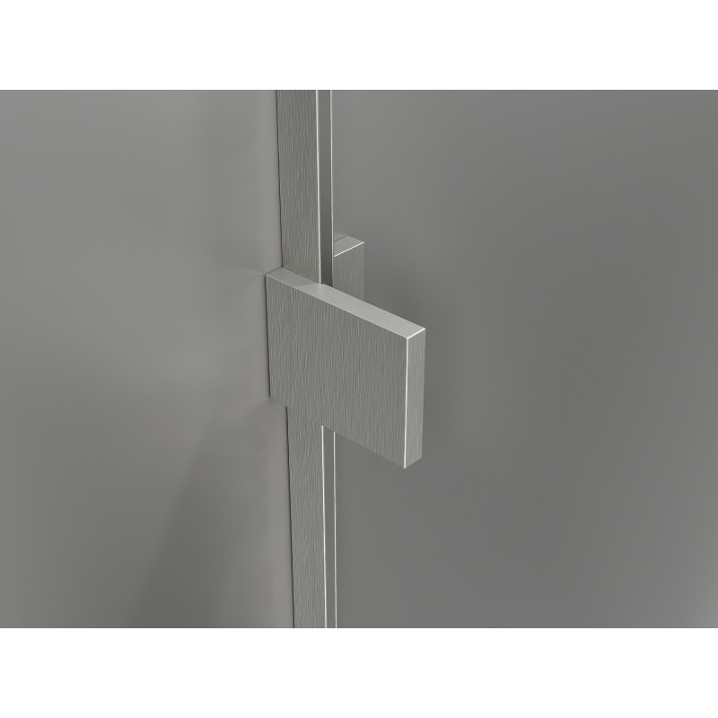 Mexen Lunar L drzwi prysznicowe uchylne lewe 80 cm, transparent, nikiel szczotkowany - 834L-080-000-97-00-L