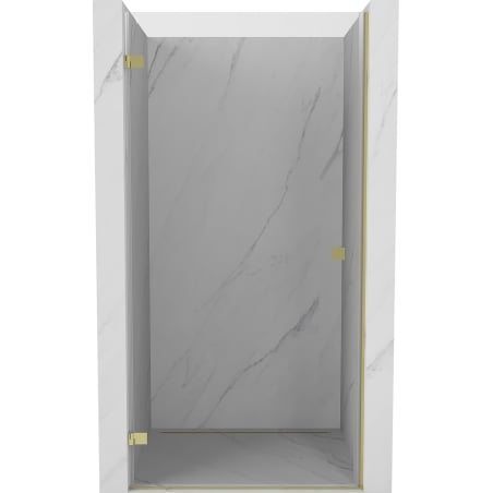 Mexen Lunar-B drzwi prysznicowe uchylne lewe 85 cm, transparent, złote - 832-085-000-50-00-L