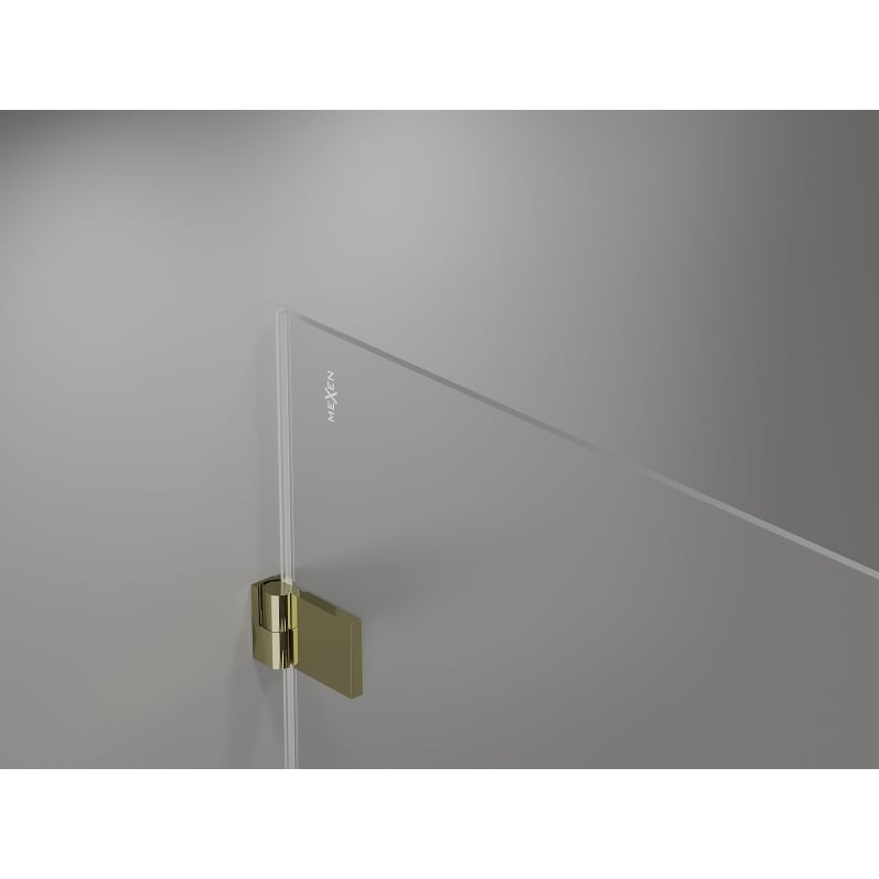 Mexen Lunar-B vasakpoolne hingedega dušiuks 85 cm, läbipaistev, kuldne - 832-085-000-50-00-L