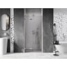 Mexen Lunar L drzwi prysznicowe uchylne lewe 105 cm, transparent, nikiel szczotkowany - 834L-105-000-97-00-L