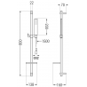 Mexen DQ00 Sliding Shower Set, Chrome - 785004581-00