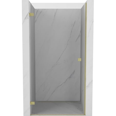 Mexen Lunar-B puerta de ducha abatible izquierda 65 cm, transparente, dorado cepillado - 832-065-000-55-00-L