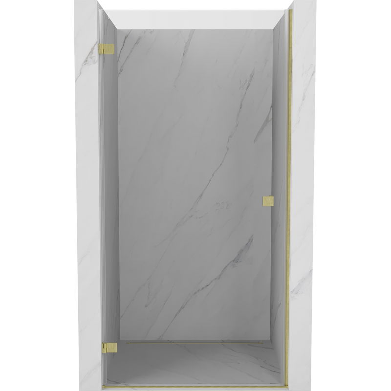Mexen Lunar-B Duschflügeltüren links 70 cm, transparent, gebürstet Gold - 832-070-000-55-00-L