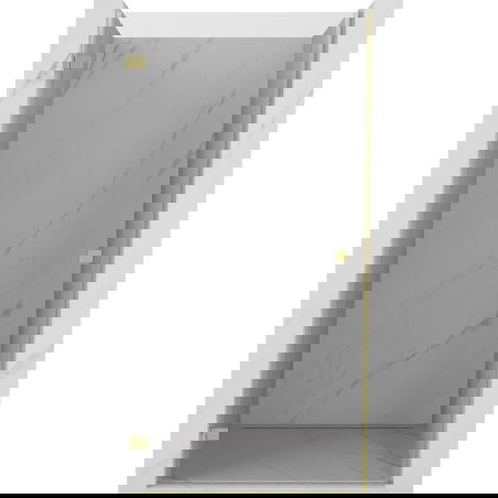 Mexen Lunar-B kreisie bīdāmie dušas durvis 80 cm, caurspīdīgas, zeltaini matētas - 832-080-000-55-00-L