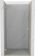 Mexen Lunar-B lijeva pregradna vrata za tuš 80 cm, prozirna, zlatno četkana - 832-080-000-55-00-L