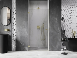 Mexen Lunar-B porte de douche pivotante gauche 95 cm, transparent, or brossé - 832-095-000-55-00-L