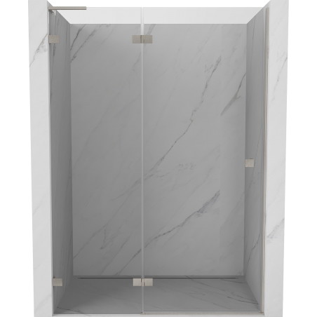 Mexen Lunar L dušiuksed vasakud 135 cm, läbipaistev, harjatud nikkel - 834L-135-000-97-00-L