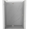 Mexen Lunar L dušiuksed vasakud 135 cm, läbipaistev, harjatud nikkel - 834L-135-000-97-00-L