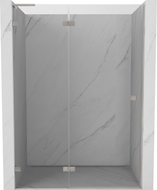 Mexen Lunar L lijeva jednokrilna tuš vrata 135 cm, prozirna, brušeni nikal - 834L-135-000-97-00-L