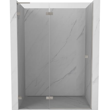 Mexen Lunar L porte de douche pivotante gauche 140 cm, transparent, nickel brossé - 834L-140-000-97-00-L