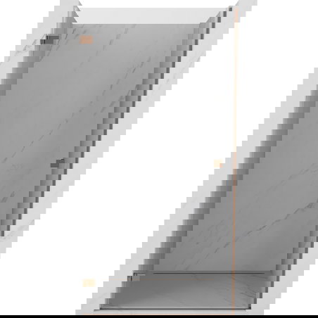 Mexen Lunar-B leve krilne tuš vrata 70 cm, prozorne, rožnato zlato - 832-070-000-60-00-L