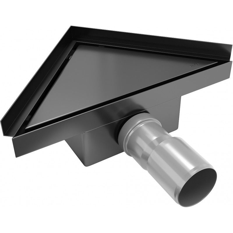 Mexen Flat-T M13 desagüe de suelo triangular 20 x 20 cm, negro - 1710320