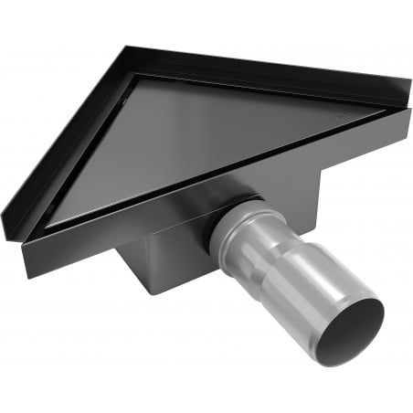 Mexen Flat-T M13 triangular floor drain 20 x 20 cm, black - 1710320