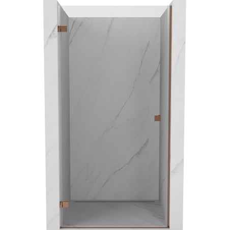 Mexen Lunar-B 100 cm left hinged shower door, transparent, rose gold - 832-100-000-60-00-L