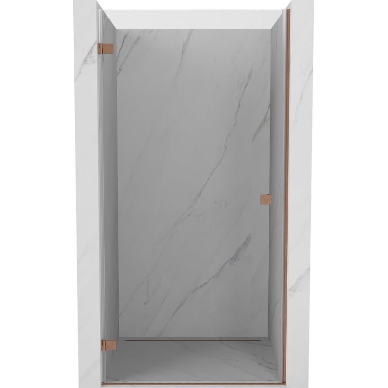 Mexen Lunar-B drzwi prysznicowe uchylne lewe 60 cm, transparent, miedź szczotkowana - 832-060-000-65-00-L