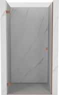Mexen Lunar-B lijeva zakretna tuš vrata 60 cm, prozirna, brušeni bakar - 832-060-000-65-00-L