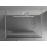 Mexen Kioto mampara de ducha independiente 100 x 200 cm, transparente/esmerilado 8 mm, blanca - 800-100-002-20-35