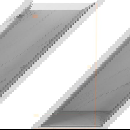 Mexen Lunar-B linke, schwenkbare Duschtür 80 cm, transparent, gebürstetes Kupfer - 832-080-000-65-00-L