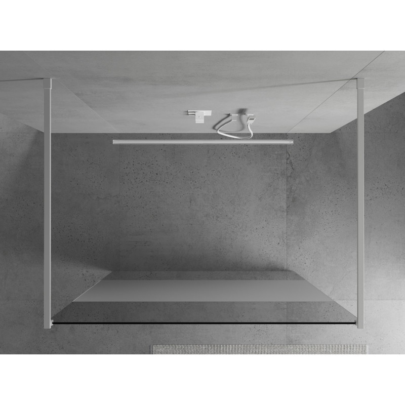 Mexen Kioto mampara de ducha independiente 110 x 200 cm, transparente/escarcha 8 mm, blanca - 800-110-002-20-35