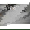 Mexen Kioto vrijstaande douchewand 120 x 200 cm, transparant/matglas 8 mm, wit - 800-120-002-20-35