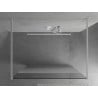 Mexen Kioto freistehende Duschwand 120 x 200 cm, transparent/Satiniert 8 mm, weiß - 800-120-002-20-35