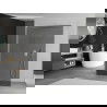 Mexen Kioto vrijstaande douchewand 120 x 200 cm, grafiet 8 mm, wit - 800-120-002-20-40