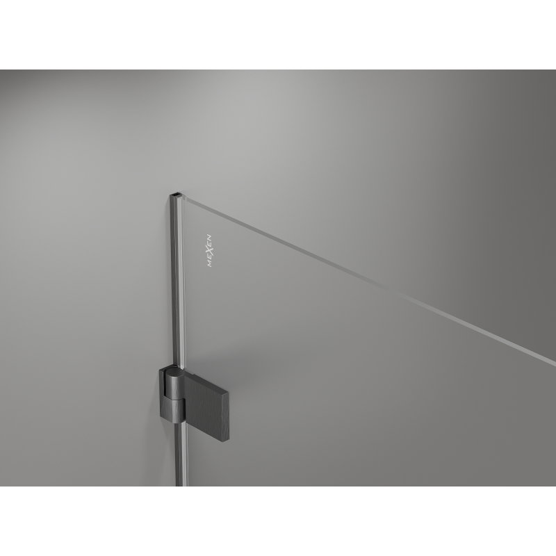 Mexen Lunar-B lénks pendelt Duschdier 75 cm, transparent, Pinsel-gebast Gun Gri - 832-075-000-66-00-L