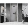 Mexen Lunar-B dušiuksed vasak 90 cm, läbipaistev, harjatud püssihall - 832-090-000-66-00-L