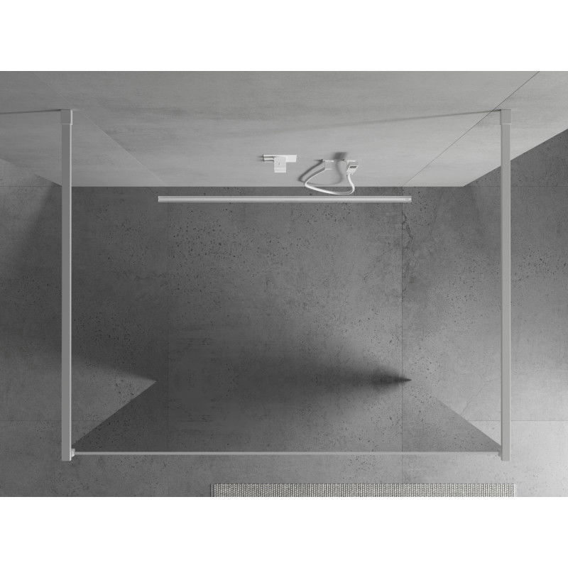 Mexen Kioto cloison de douche autoportante 100 x 200 cm, miroir 8 mm, blanche - 800-100-002-20-50