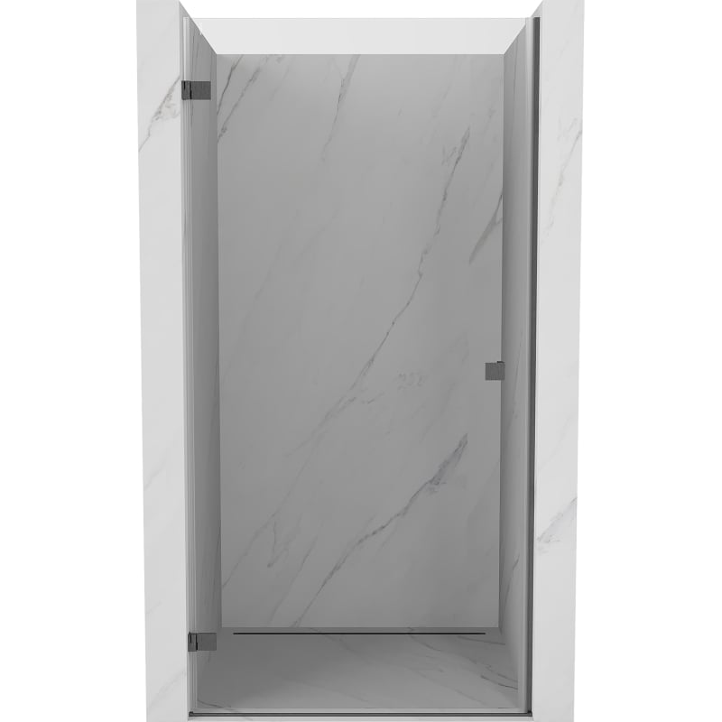 Mexen Lunar-B ljeva preklopna tuš vrata 100 cm, prozirna, brušena siva - 832-100-000-66-00-L