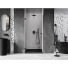 Mexen Lunar-B drzwi prysznicowe uchylne lewe 60 cm, transparent, czarne - 832-060-000-70-00-L