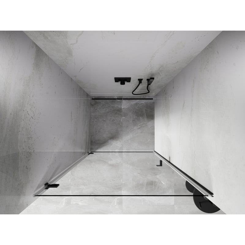 Mexen Lunar-B drzwi prysznicowe uchylne lewe 65 cm, transparent, gun metal - 832-065-000-95-00-L