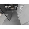 Mexen Kioto paroi de douche autoportante 120 x 200 cm, cadre noir 8 mm, blanc - 800-120-002-20-70