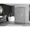 Mexen Kioto paroi de douche autoportante 120 x 200 cm, cadre noir 8 mm, blanc - 800-120-002-20-70