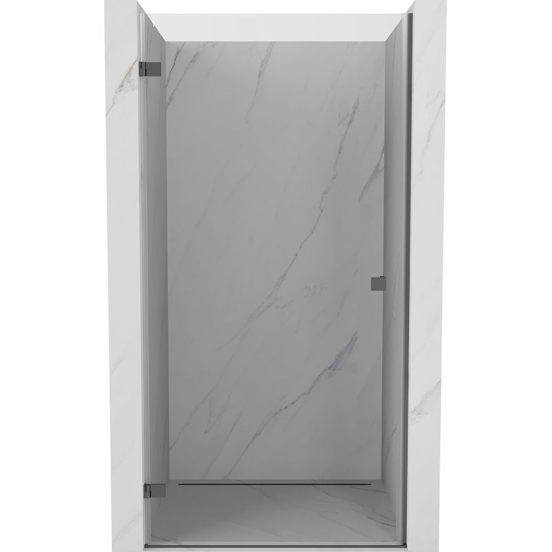Mexen Lunar-B Duschdrehtür links 100 cm, transparent, Gun Metal - 832-100-000-95-00-L