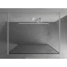 Mexen Kioto paroi de douche autoportante 120 x 200 cm, cadre noir 8 mm, blanc - 800-120-002-20-70