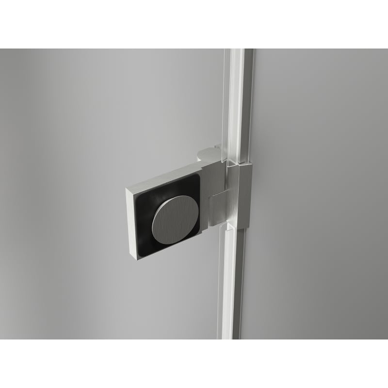 Mexen Lunar-B drzwi prysznicowe uchylne lewe 60 cm, transparent, nikiel szczotkowany - 832-060-000-97-00-L