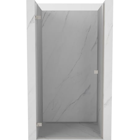 Mexen Lunar-B left hinged shower door 95 cm, transparent, brushed nickel - 832-095-000-97-00-L