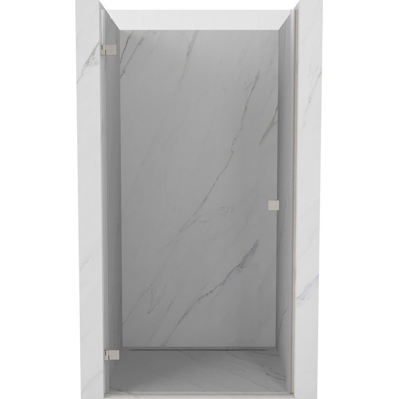 Mexen Lunar-B drzwi prysznicowe uchylne lewe 100 cm, transparent, nikiel szczotkowany - 832-100-000-97-00-L