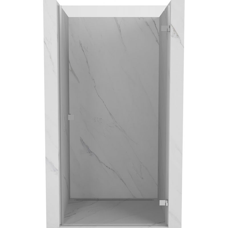 Mexen Lunar-B glazen douchedeur openslaand rechts 90 cm, transparant, chroom - 832-090-000-01-00-P