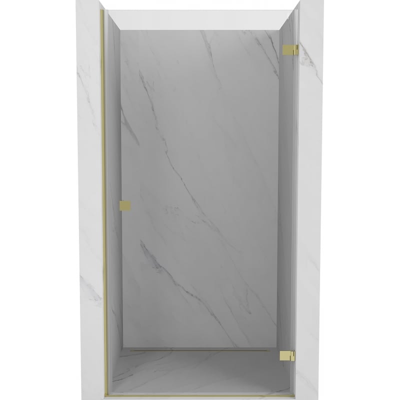 Mexen Lunar-B puerta de ducha abatible derecha 65 cm, transparente, dorado - 832-065-000-50-00-P