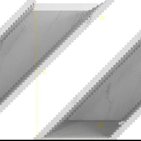 Mexen Lunar-B Duschabtrennung, schwenkbar rechts 80 cm, transparent, gold - 832-080-000-50-00-P