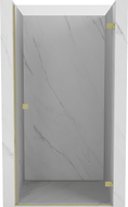 Mexen Lunar-B desna zakretna tuš vrata 60 cm, transparentna, zlatna brušena - 832-060-000-55-00-P