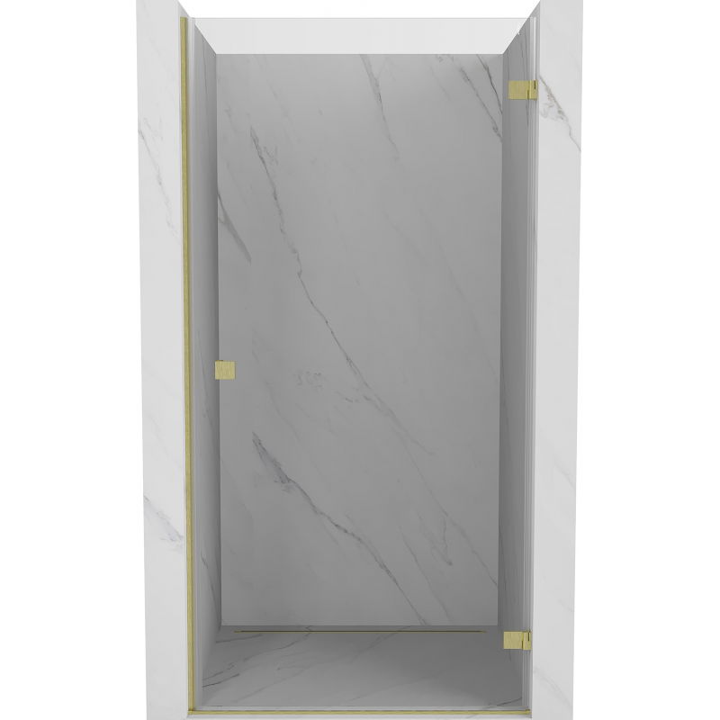 Mexen Lunar-B Duschtür schwenkbar rechts 70 cm, transparent, gold gebürstet - 832-070-000-55-00-P