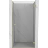 Mexen Lunar-B desna preklopna tuš vrata 70 cm, prozirna, zlatna brušena - 832-070-000-55-00-P