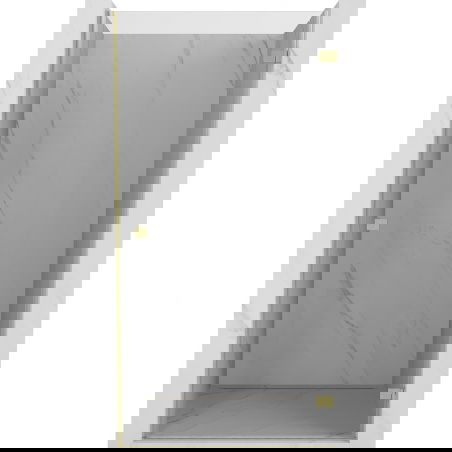 Mexen Lunar-B riichter Duschdier riets opklabbar 85 cm, transparent, goud mat - 832-085-000-55-00-P