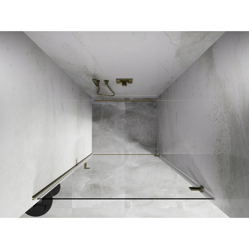 Mexen Lunar-B draaideur voor douche rechts 90 cm, transparant, goud geborsteld - 832-090-000-55-00-P