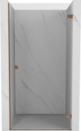 Mexen Lunar-B desna zakretna vrata za tuš 70 cm, prozirna, ružičasto zlato - 832-070-000-60-00-P