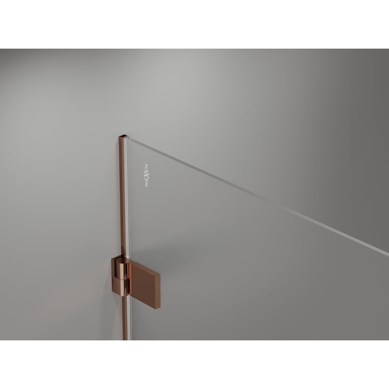 Mexen Lunar-B parema horisontaalne duššiuks 75 cm, läbipaistev, roosa kuld - 832-075-000-60-00-P