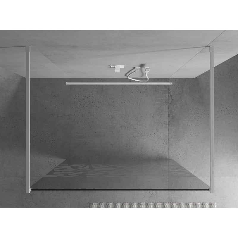 Mexen Kioto ścianka prysznicowa wolnostojąca 100 x 200 cm, biały wzór 8 mm, biała - 800-100-002-20-85